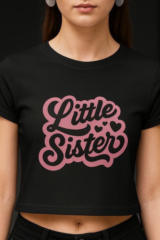 Alpha Hue Women's Graphic Crop Top - Little Sister