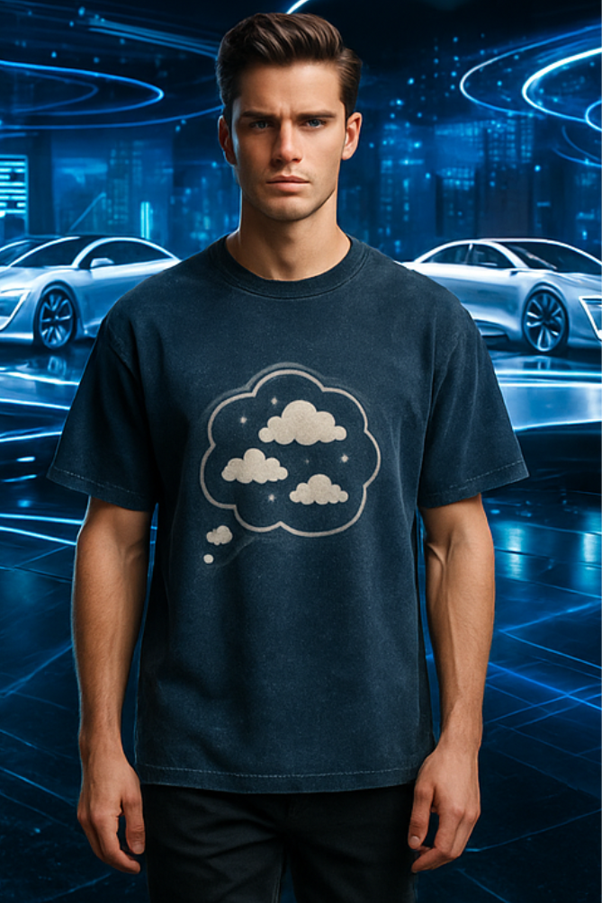 Men Acid Washed Oversized Tee