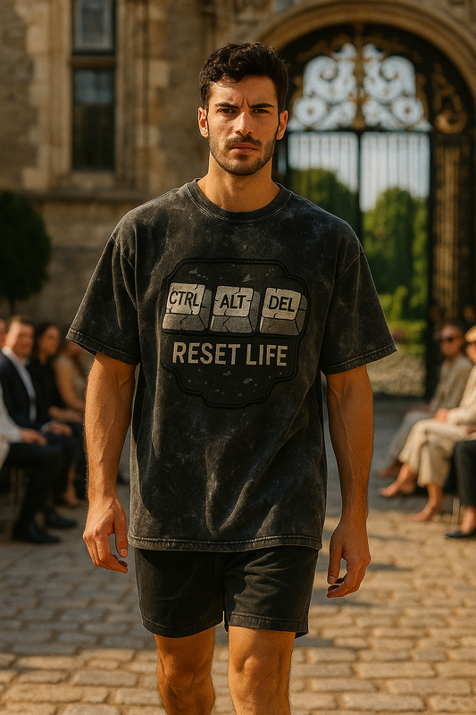 Men Acid Washed Oversized Tee