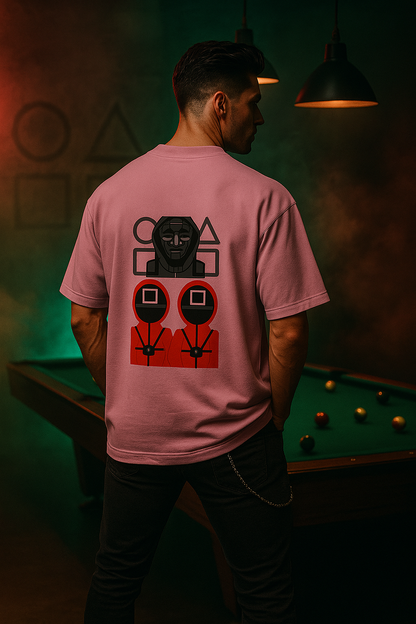 alpha hue Oversized Terry T-Shirt for Men with Graphic Print