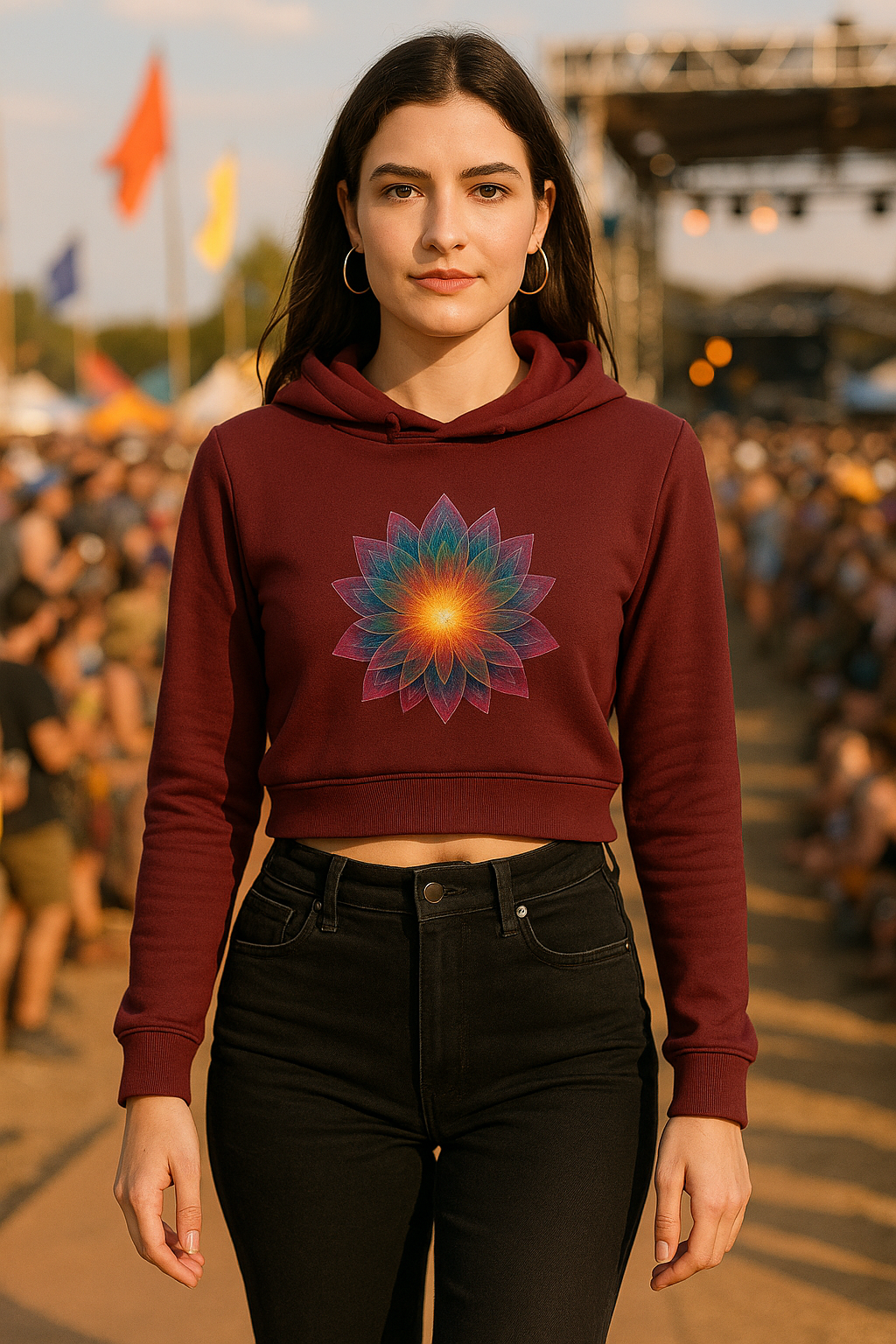Women Cropped Hoodie