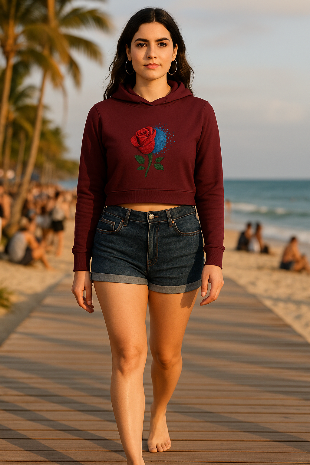Women Cropped Hoodie