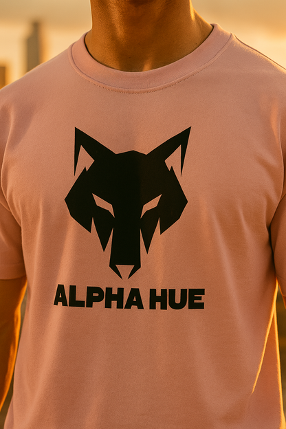 alpha hue Oversized Terry T-Shirt for Men with Graphic Print