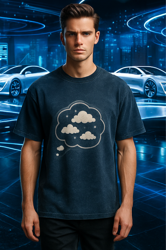 Men Acid Washed Oversized Tee