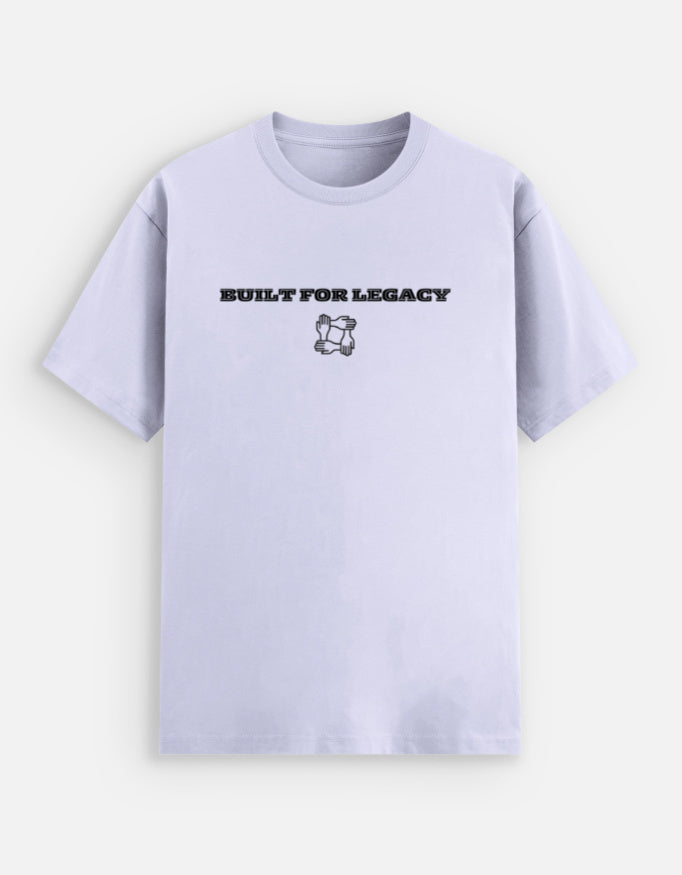 Alpha hue men stretch t-shirt in light lavender with Built for Legacy print comfortable stretch cotton tee