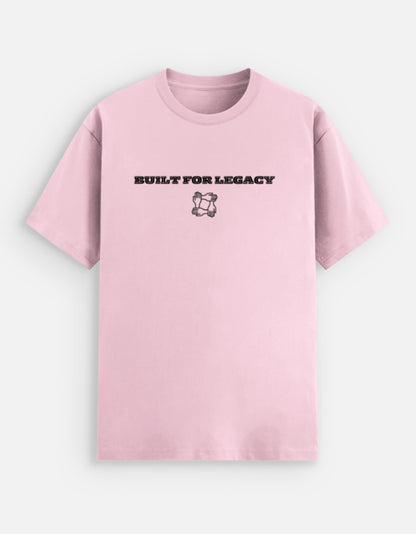 Alpha Hue men stretch t-shirt in light pink with built for legacy print comfortable stretch cotton tee