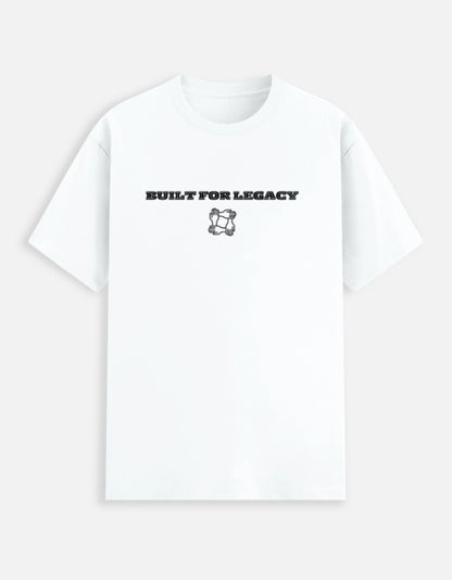 Alpha hue men stretch t-shirt in white with built for legacy print comfortable stretch cotton tee