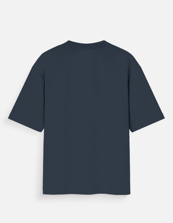 ALPHA HUE men oversized standard squid game t-shirt in solid dark color back view
