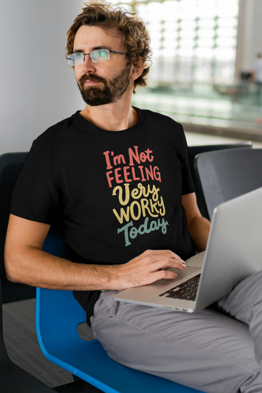 Alpha Hue men stretch t-shirt graphic tee for men casual wear with colorful text design