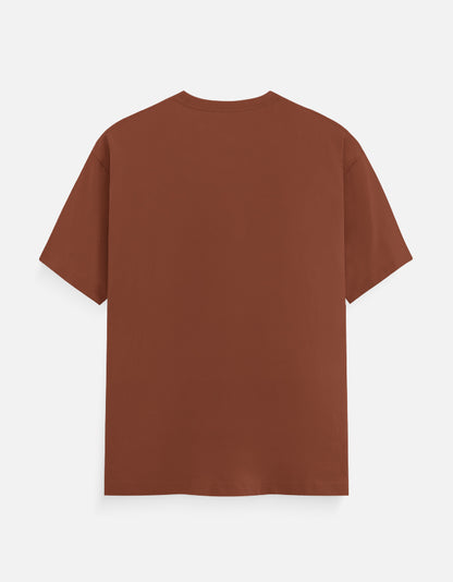 ALPHA HUE men's classic crew neck t-shirt in brown color with short sleeves and simple design