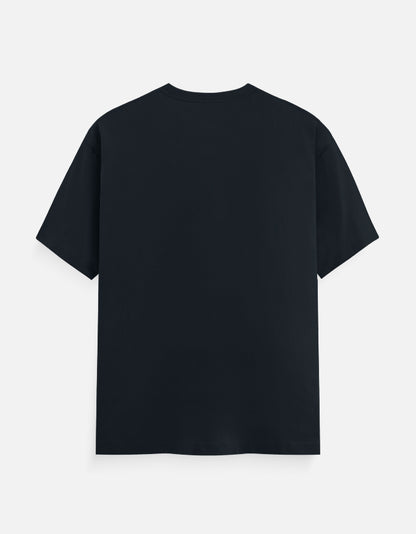Alpha Hue black men's classic crew neck t-shirt with short sleeves and simple design