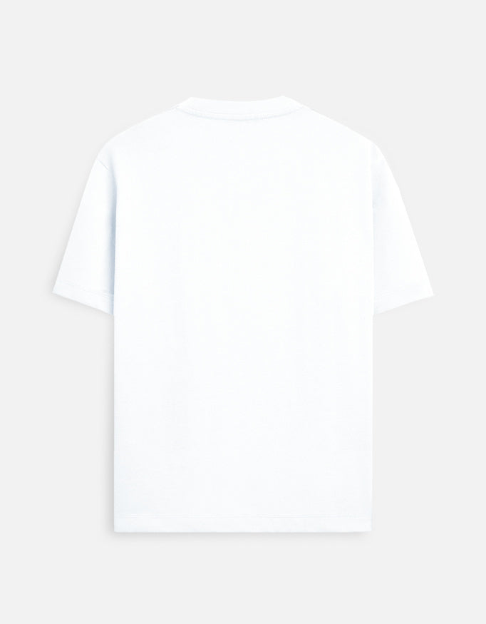 Alpha Hue men's crew neck t-shirt in white with standard crew fit and short sleeves