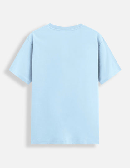ALPHA HUE light blue men's stretch t-shirt with short sleeves and crew neck design