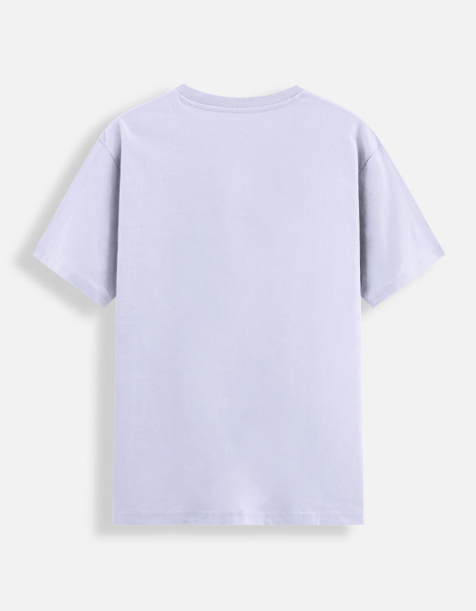 ALPHA HUE men's stretch t-shirt in light lavender with short sleeves and crew neck design