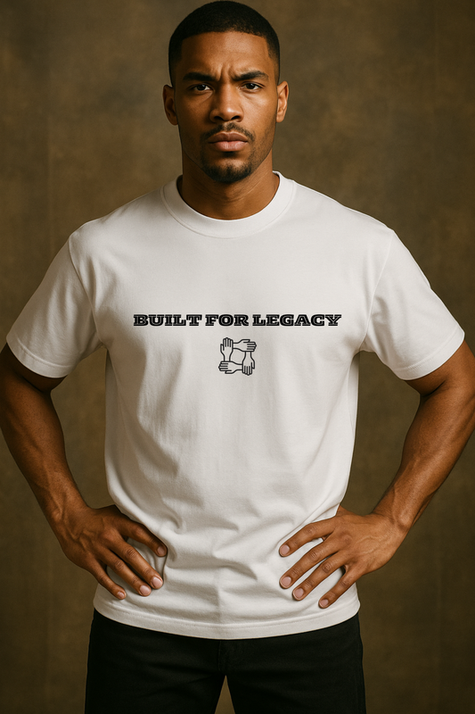 Alpha hue men stretch t-shirt white with built for legacy print comfortable stretch cotton tee