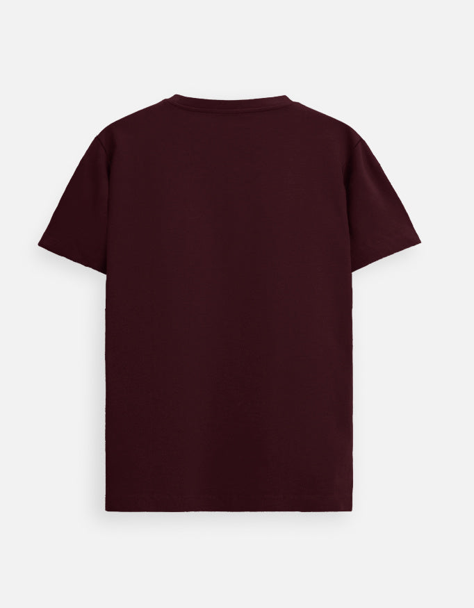 Alpha Hue men Supima T-shirt in dark burgundy back view premium cotton sea turtle shirt
