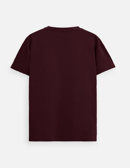 Alpha Hue men Supima T-shirt in dark burgundy back view premium cotton sea turtle shirt