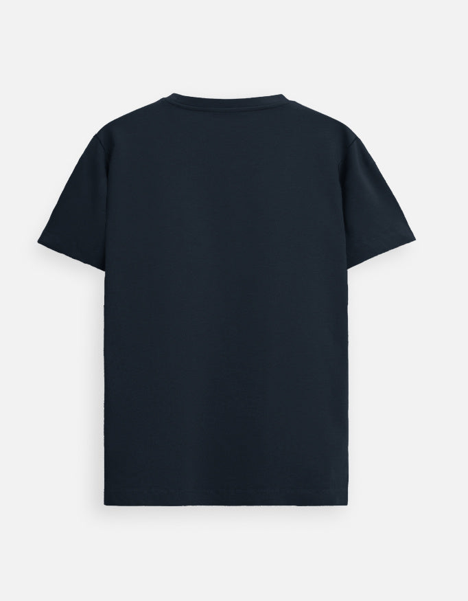 Alpha Hue men supima t-shirt in black showcasing the premium cotton sea turtle shirt back design