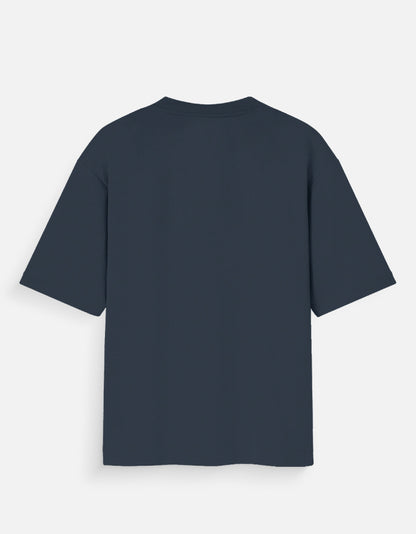 ALPHA HUE women's oversized t-shirt in navy blue with short sleeves and a relaxed fit