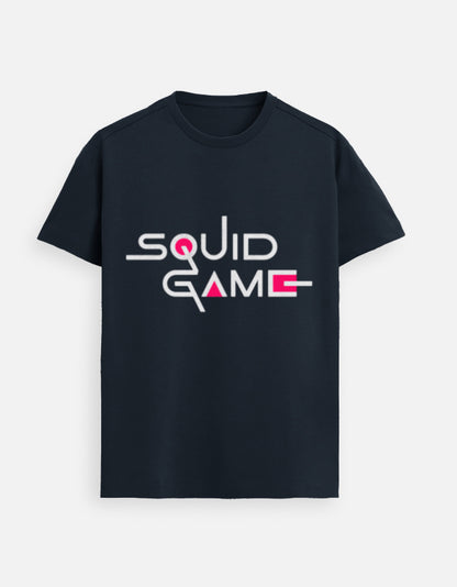 ALPHA HUE Supima cotton t-shirt for men in black with Squid Game graphic print
