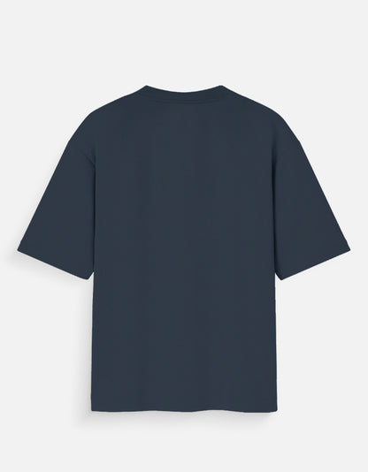 ALPHA HUE women's oversized t-shirt in navy blue with short sleeves and a relaxed fit